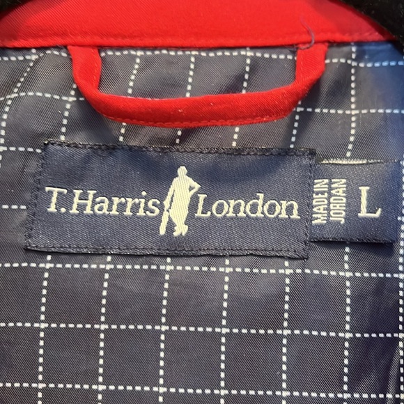 T. Harris London Red & Navy Full Zippered Windbreaker Size Large - Picture 6 of 11